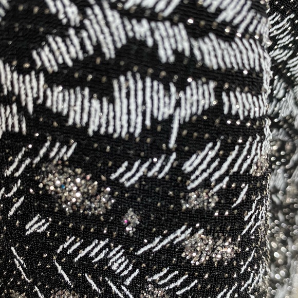 R&M Richards Vintage Black Silver Glitter Holiday Party Tank Camisole- Sz-18W - Picture 5 of 14